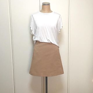 ザラ(ZARA)のZARA  WOMAN ベージュスカート(ひざ丈スカート)