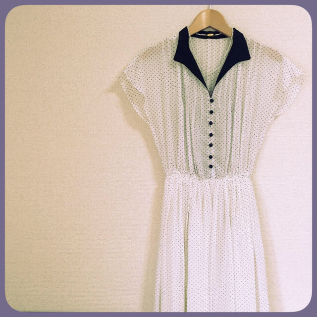 vintage summer dot dress♡