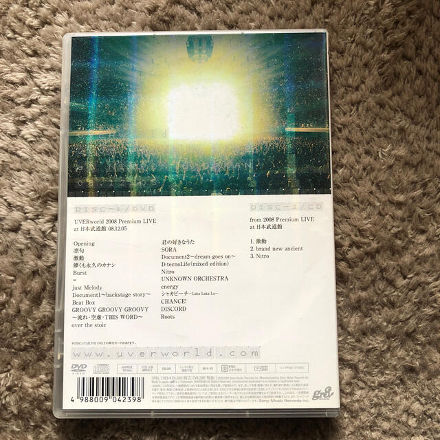 UVERworld　2008　Premium　LIVE　at　日本武道館（初回生 エンタメ/ホビーのDVD/ブルーレイ(ミュージック)の商品写真