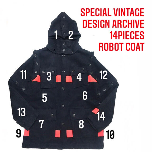 ミリタリージャケットSPECIAL VINTAGE 14Pieces Robot Coat