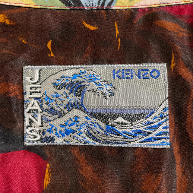 【激レア】KENZO ケンゾー 葛西北斎 浮世絵タグ ホース 馬 総柄 シルク