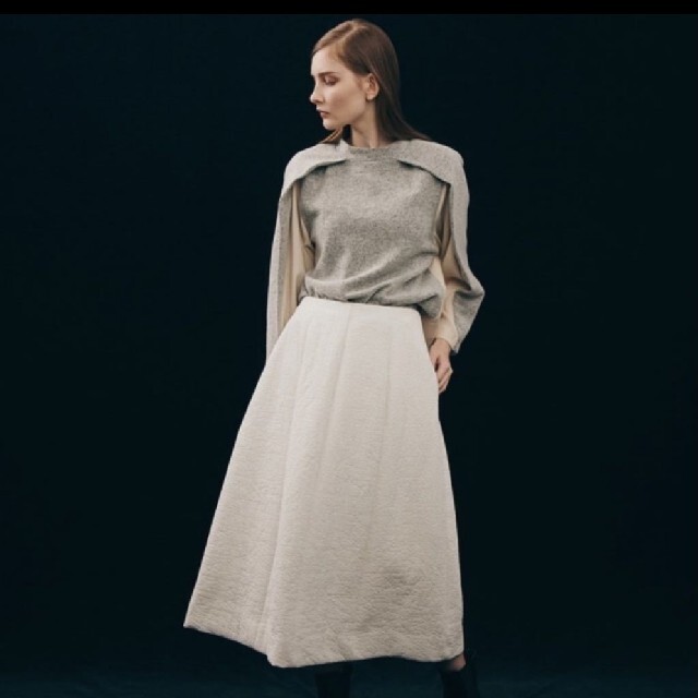 ルシェルブルーTextured Bell Shaped Skirt