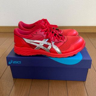 アシックス(asics)のアシックス安全靴(レッド&シルバー)限定品⭐️(スニーカー)