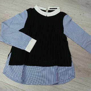 ヘザー(heather)の専用⭐︎Heather  ニットベスト付きストライプシャツ(シャツ/ブラウス(長袖/七分))