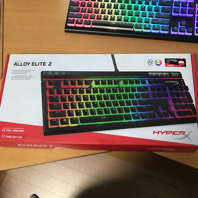 超美品　HYPERX ALLOY ELITE 2 ゲーミングキーボード　赤軸