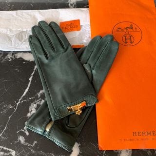 エルメス(Hermes)の新品　HERMES  手袋　モスグリーン(手袋)