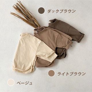 ミキハウス(mikihouse)の《新品未使用》カフェオレカラー♡ シンプルロンT♡(シャツ/カットソー)