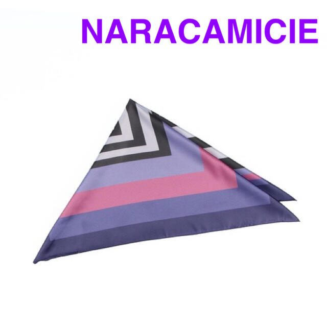 NARACAMICIE(ナラカミーチェ)のNARACAMICIE ナラカミーチェ スクエア プリント スカーフ パープル レディースのファッション小物(バンダナ/スカーフ)の商品写真