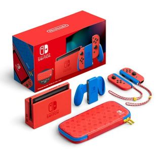 ニンテンドースイッチ(Nintendo Switch)のNintendo Switch マリオレッド×ブルー セット(家庭用ゲーム機本体)