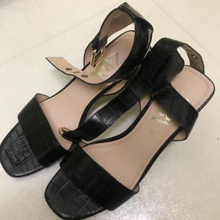 ザラ(ZARA)のパンプス サンダル レザー　クロックエンボス　Zara(サンダル)