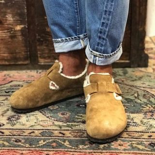 ビルケンシュトック(BIRKENSTOCK)のビルケンシュトック  ロンドン　シアリング　ボア　シェアリング(スリッポン/モカシン)