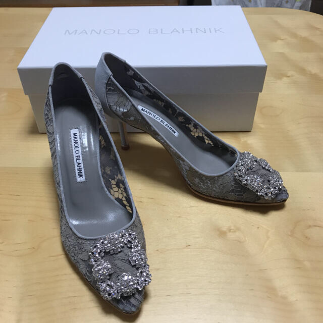 MANOLO BLAHNIK ハンギシ 37.5 お得な情報満載 25500円 www.gold-and