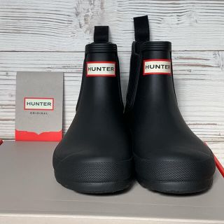 ハンター(HUNTER)の☆新品　未使用　HUNTERレインブーツ　ブラック(レインブーツ/長靴)