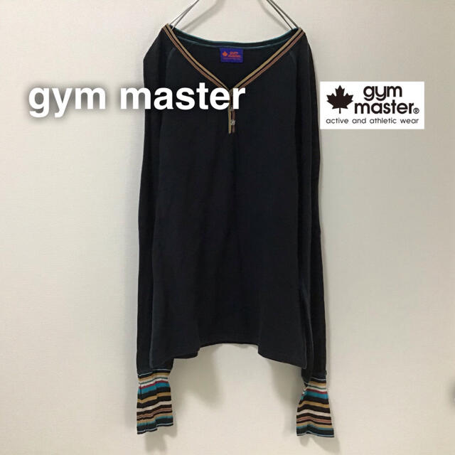 GYM MASTER(ジムマスター)のgym master ジムマスター　長袖　ロングスリーブ　ボタン　ブラック　黒 メンズのトップス(Tシャツ/カットソー(七分/長袖))の商品写真