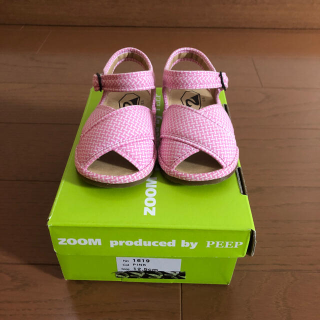 Zoom(ズーム)の新品ズームZOOM ベビーサンダル女の子12.5キッズミキハウスアシックス キッズ/ベビー/マタニティのベビー靴/シューズ(~14cm)(サンダル)の商品写真