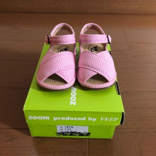 ズーム(Zoom)の新品ズームZOOM ベビーサンダル女の子12.5キッズミキハウスアシックス(サンダル)