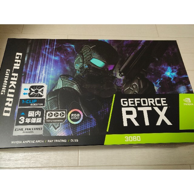 新品未開封 玄人志向  グラフィックボード GG-RTX3080  E10GB