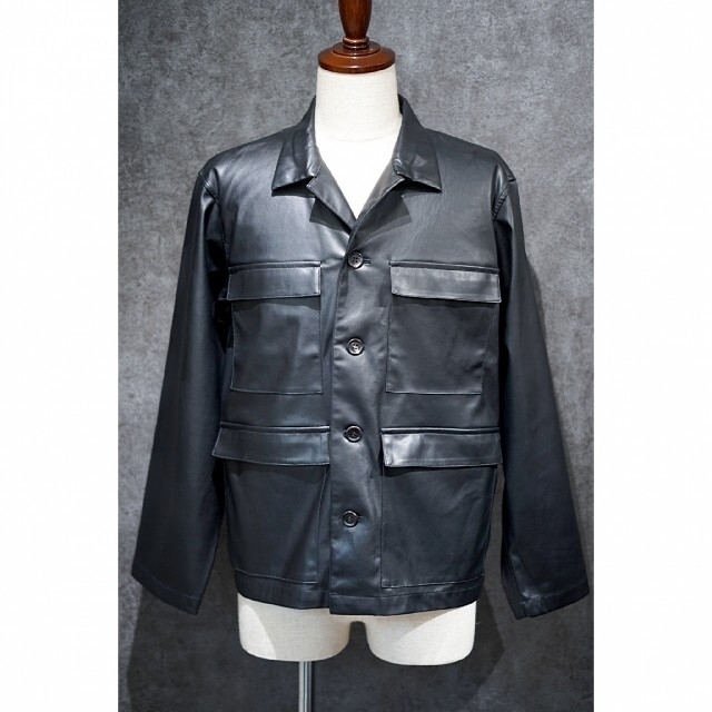 66袖丈ATHA 20AW FAKE LEATHER FIELD JACKET