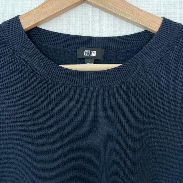 UNIQLO(ユニクロ)のユニクロ　ニットベスト　L ネイビー メンズのトップス(ベスト)の商品写真