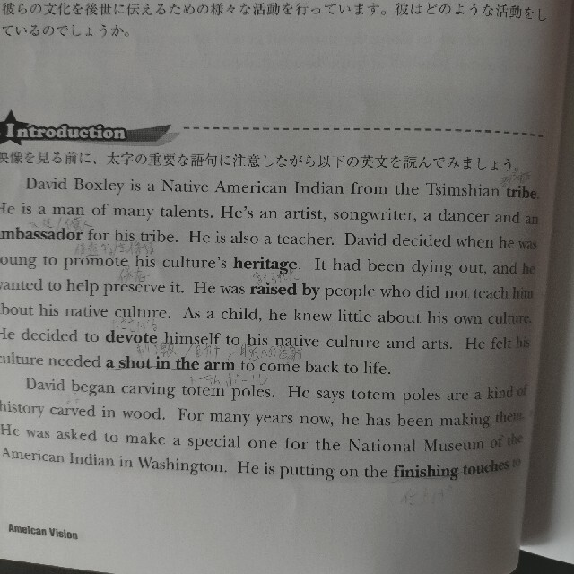 アメリカン・ヴィジョン エンタメ/ホビーの本(語学/参考書)の商品写真