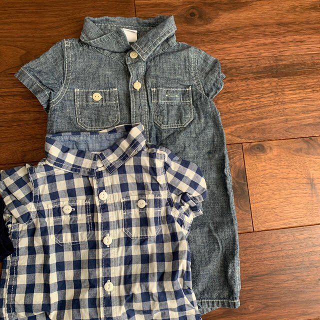 babyGAP(ベビーギャップ)のbaby GAP ロンパース　カバーオール　4枚セット　60cm キッズ/ベビー/マタニティのベビー服(~85cm)(カバーオール)の商品写真