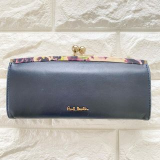 ポールスミス(Paul Smith)のポールスミス　❤︎ 長財布　がま口　パンジー　ネイビー(財布)