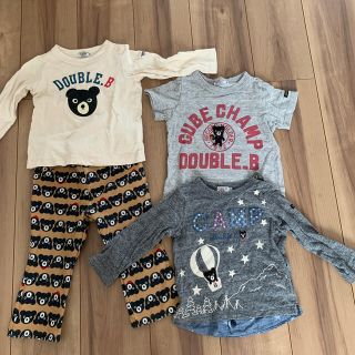 ダブルビー(DOUBLE.B)のミキハウス　DOUBLE.B 80〜100 男女　4点セット(Tシャツ/カットソー)