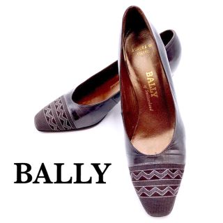 バリー(Bally)のバリー BALLY パンプス ハイヒール ダークグレー 22.5cm 美品(ハイヒール/パンプス)