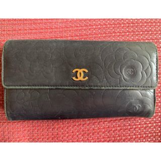 シャネル(CHANEL)の【中古】CHANELシャネル長財布カメリア(長財布)