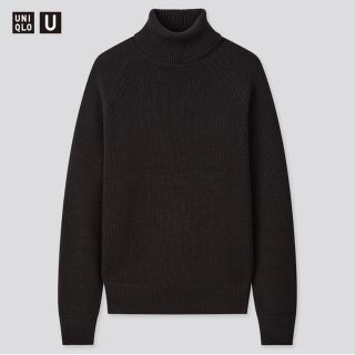 ユニクロ(UNIQLO)のユニクロU  リブタートルネックセーター サイズ　L(ニット/セーター)