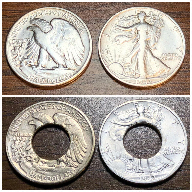 銀貨 アメリカウォーキングリバティコインリング 指輪 外国コインの ...