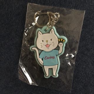 カーブス　キーホルダー　ネコ　猫　ブルー(キーホルダー)