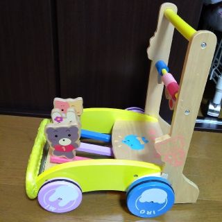 ニシマツヤ(西松屋)のカタカタ　ミテミテ木製手押し車(手押し車/カタカタ)