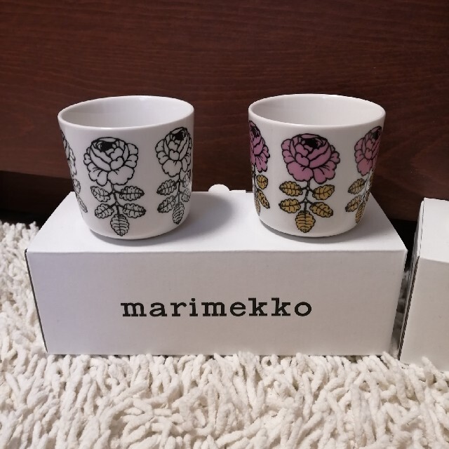 marimekko(マリメッコ)のマリメッコ　ヴィヒキルース　ラテマグ　4個セット インテリア/住まい/日用品のキッチン/食器(グラス/カップ)の商品写真