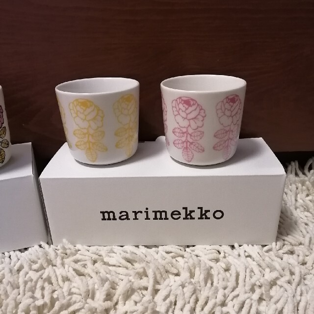 marimekko(マリメッコ)のマリメッコ　ヴィヒキルース　ラテマグ　4個セット インテリア/住まい/日用品のキッチン/食器(グラス/カップ)の商品写真