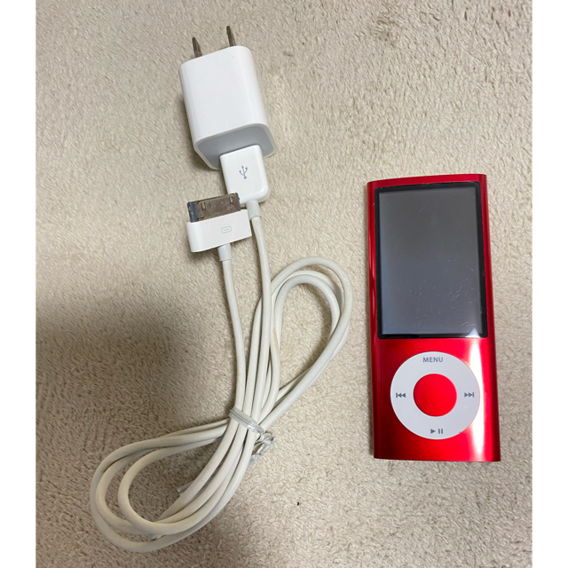 Apple(アップル)のiPod nano Red 16GB スマホ/家電/カメラのオーディオ機器(ポータブルプレーヤー)の商品写真