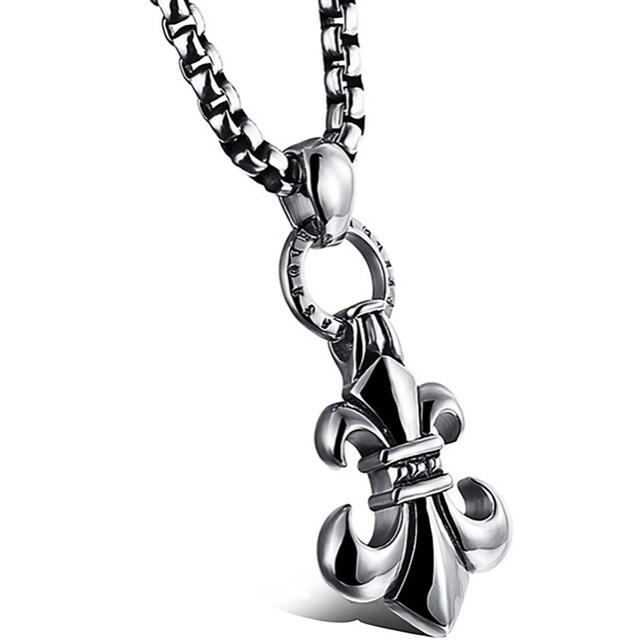 Chrome Hearts - フレアネックレス ユリ百合の紋章 メンズ Chrome Hearts - フレアネックレス ユリ百合の紋章 メンズ