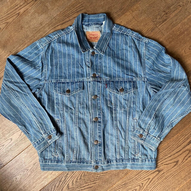 Supreme(シュプリーム)の常田大希　着用　supreme Levi’s pinstripe jacket メンズのジャケット/アウター(Gジャン/デニムジャケット)の商品写真