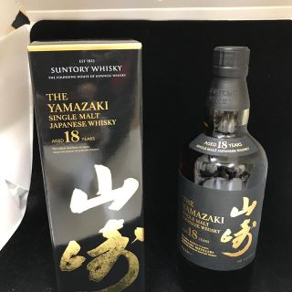 食品/飲料/酒山崎18年　 新パッケージ箱付き マイレージ