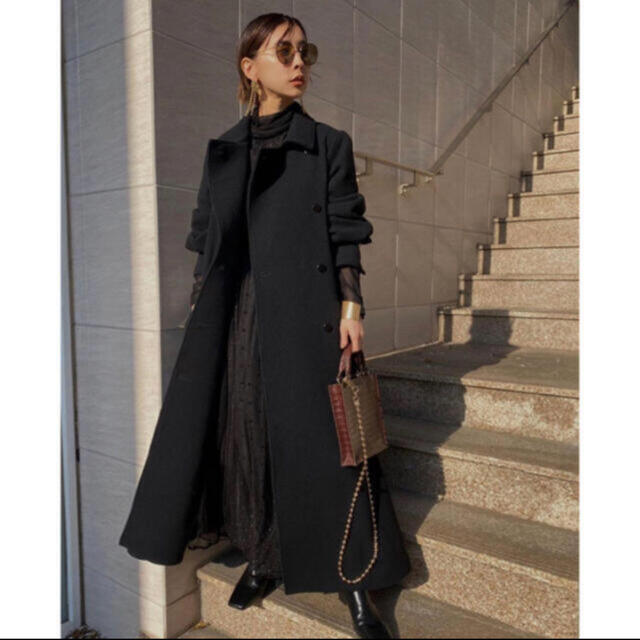 Ameri VINTAGE(アメリヴィンテージ)のAmeri Vintage POOFY FLARE LONG COAT レディースのジャケット/アウター(ロングコート)の商品写真