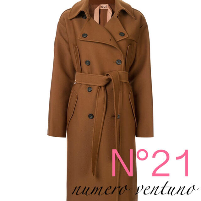 N°21 - 本日限定!ヌメロヴェントゥーノ コート NO.21 美品 ロゴボタン