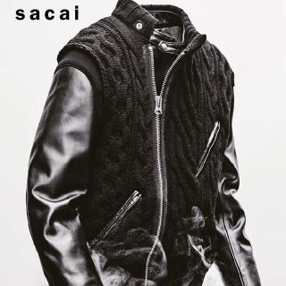 アンダーカバー(UNDERCOVER)のUNDERCOVER  30th Leather sleeve ×sacai (レザージャケット)