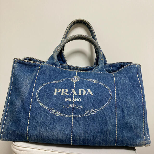 正規品　PRADA カナパ　デニム　L