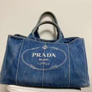 プラダ(PRADA)の正規品　PRADA カナパ　デニム　L(トートバッグ)