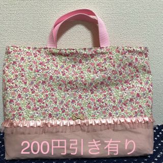 入園　手提げバック　プリンセス　ハンドメイド(バッグ/レッスンバッグ)