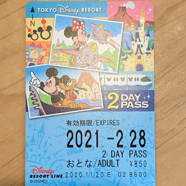 Disney(ディズニー)のディズニー　リゾートライン チケットの施設利用券(遊園地/テーマパーク)の商品写真