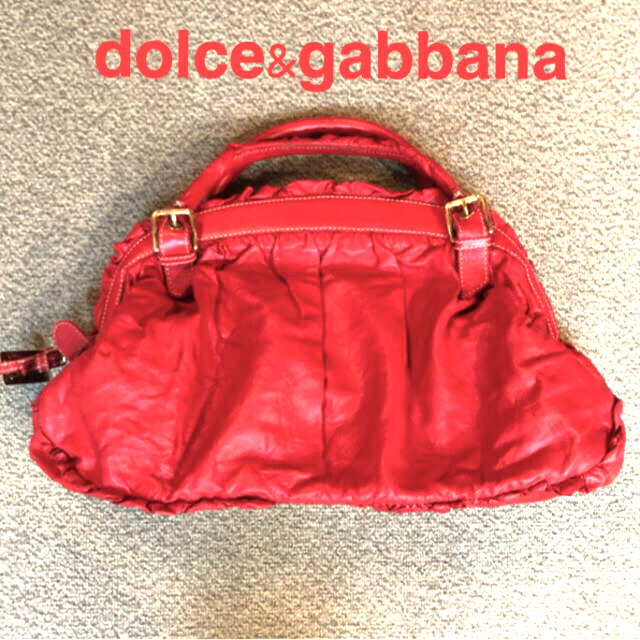 DOLCE&GABBANA(ドルチェアンドガッバーナ)の断捨離セール　dolce&gabbana ドルガバ　フリルトートバッグ　レッド レディースのバッグ(ハンドバッグ)の商品写真