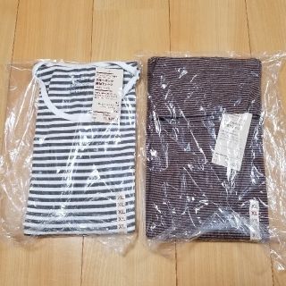 ムジルシリョウヒン(MUJI (無印良品))の（あゆいな様専用）無印良品タートルネック長袖シャツ&クルーネック長袖シャツセット(Tシャツ(長袖/七分))