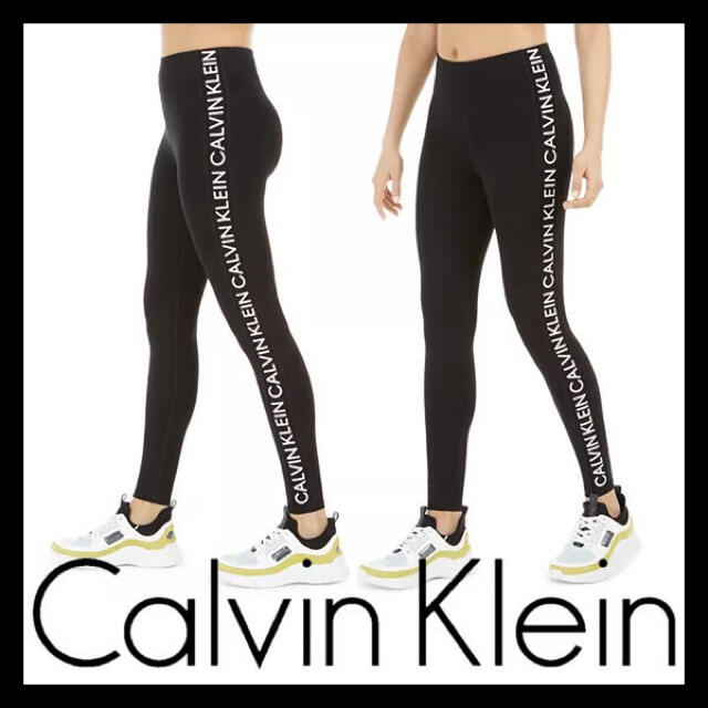 Calvin Klein(カルバンクライン)のカルバンクライン★CK ハイウエストロゴ レギンスパンツ US/S サイズ レディースのレッグウェア(レギンス/スパッツ)の商品写真