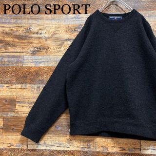 ポロラルフローレン(POLO RALPH LAUREN)のポロスポーツニットセーター灰色グレーLメンズ古着 ラルフローレン ウール100%(ニット/セーター)